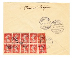 1921 - Cilicien - Briefrückseite Mit 6er-Block + 2 Einzel Mi.#82 Von Mersine Nach Istanbul - Storia Postale