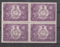 INDIA, 1967,  Survey Bicentenary, Geography, Aerial, Airplane, Statistics, Globe, Map, Block Of 4,   MNH, (**) - Neufs