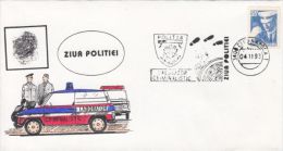 POLICE, FORENSIC LAB, CAR, FINGERPRINT, SPECIAL COVER, 1993, ROMANIA - Police - Gendarmerie