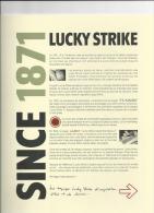 AC - Rare Classeur Publicitaire  " Lucky Strike" - Documents