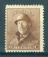 BELGIE - OBP Nr 174 - Albert I Met Helm - MH* - Cote 29,00 € - 1919-1920 Roi Casqué