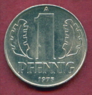 F2447 / - 1 Pfening 1975 (A) - DDR , Germany Deutschland Allemagne Germania - Coins Munzen Monnaies Monete - 1 Pfennig