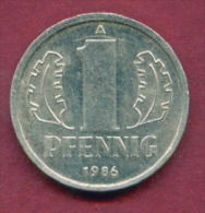 F2454 / - 1 Pfening 1986 (A) - DDR , Germany Deutschland Allemagne Germania - Coins Munzen Monnaies Monete - 1 Pfennig