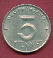 F2466 / - 5 Pfening 1952 (A) - DDR , Germany Deutschland Allemagne Germania - Coins Munzen Monnaies Monete - 5 Pfennig