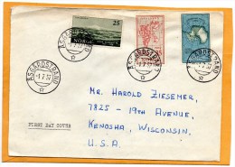 Norway 1957 FDC Mailed To USA - FDC