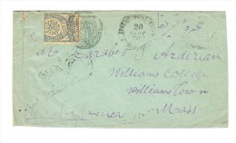 1887 Brief Von Merzifon Nach Williams Town USA Mi.#47 1 Pia EF - Briefe U. Dokumente