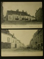 Ref2423 AX109 - Lot De 5 CPA De Artenay (Loiret) - Grande Rue, Place De L'Hotel De Ville, Gare, Commerces. Breger. - Artenay