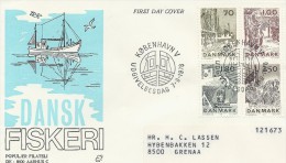 Fishing Boats      Fdc.  Denmark  # 286 # - Maritime