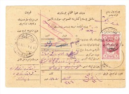 1921 Paket-karte 1.680 Gr. Von Kaledjik Nach Kastamonu - Mi#752 - Viele Poststationen Stempeln - Storia Postale