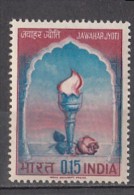 INDIA, 1965, 1st Anniversary Of Nehru's Death, WQmk Ashokan, Everlasting Flame And Rose,  Jawahar Jyoti, MNH, (**) - Nuovi
