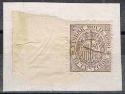 Sello 10 Cts Fiscal Postal Año 1890, Timbre Movil Borde De Hoja º - Fiscali-postali