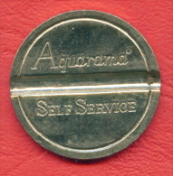 F2393 / - AQUARAMA SELF SERVICE Self-service Car Wash "Bubbles Bay" - 28 Mm - Jeton Token  Gettone  Terni  Italia Italy - Professionals/Firms