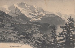 B80166 Wengen Und Die Jungfrau Gesamtuberblick  Switzerland Front/back Image - Wengen