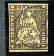 1772 Switzerland 1856 Michel #13 IIBysa  Used Scott #25 Black Thread ~Offers Always Welcome!~ - Used Stamps