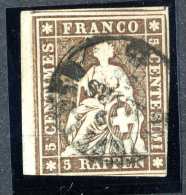 1775 Switzerland 1856 Michel #13 IIBysa  Used Scott #25  Black Thread ~Offers Always Welcome!~ - Used Stamps