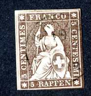 1778 Switzerland 1854 Michel #13 IIAymb  Used Scott #20  Green Thread ~Offers Always Welcome!~ - Used Stamps