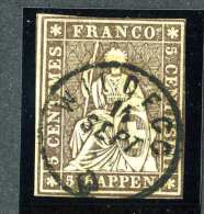 1784 Switzerland 1854 Michel #13 IIAymb  Used Scott #20  Green Thread ~Offers Always Welcome!~ - Used Stamps