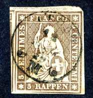1786 Switzerland 1856 Michel #13 IIBysa  Used Scott #25  Black Thread ~Offers Always Welcome!~ - Gebraucht
