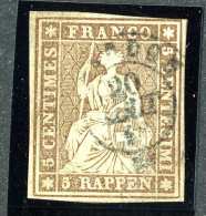 1789 Switzerland 1857 Michel #13 IIBysa  Used  Scott #25  Black Thread~Offers Always Welcome!~ - Gebraucht