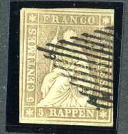 1793 Switzerland 1856 Michel #13 IIBysb  Used  Scott #25  Black Thread~Offers Always Welcome!~ - Gebraucht