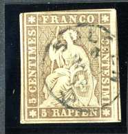 1794 Switzerland 1856 Michel #13 IIBysb  Used  Scott #25  Black Thread~Offers Always Welcome!~ - Used Stamps