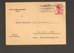 DR Darmstadt 1936 Serienstempel "Stilvolle Möbel Bietet...die Kunststadt Darmstadt" Brief Mit Mi.Nr.593 2 Bilder - Frankeermachines (EMA)