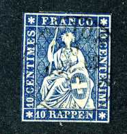 1801 Switzerland  Michel #14 IIBa  Used  Scott #37c  Green Thread~Offers Always Welcome!~ - Used Stamps