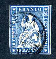 1807 Switzerland  Michel #14 IIA  Used  Scott #16  Green Thread~Offers Always Welcome!~ - Used Stamps