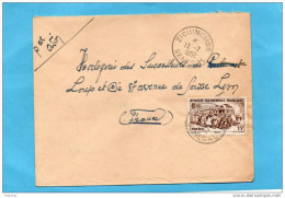 MARCOPHILIE- Lettre Avion-Sénégal- Cad ZIGUINCHOR  1952+dest Françe - Briefe U. Dokumente