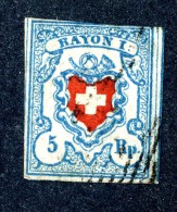 1822 Switzerland  Michel #7 II  Used  Scott #7 ~Offers Always Welcome!~ - 1843-1852 Timbres Cantonaux Et  Fédéraux