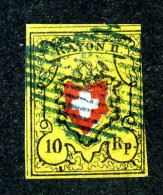 1833 Switzerland  Michel #8 II  Used  Scott #8  ~Offers Always Welcome!~ - 1843-1852 Federal & Cantonal Stamps