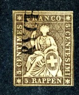 1842 Switzerland  Michel #13 IIBym  Used  Scott 36  ~Offers Always Welcome!~ - Used Stamps