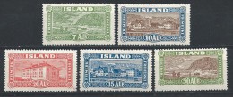 Islande 1925 N° 115/119  Neufs * MVLH  Cote 225 Euros - Unused Stamps