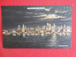 New York > New York City > Manhattan Moonlight On Skyline 1956 Cancel   Ref 1266 - Manhattan