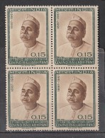 INDIA, 1965, Govind Ballabh Pant, Indian Statesman, Independence Activist, Block Of 4, MNH, (**) - Ungebraucht