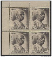 INDIA, 1965,   Vallabhbhai Patel, Block Of 4, MNH, (**) - Ungebraucht