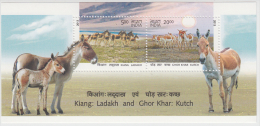 India 2013  Wild Asses  Donkey´s  2v  Souvenir Sheet Sheet # 62501  Inde  Indien - Donkeys