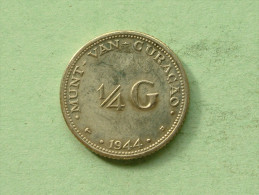 1944 D - 1 / 4 G - KM .. ( Uncleaned - For Grade, Please See Photo ) ! - Curaçao