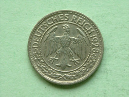 1928 A - 50 Reichspfennig - KM 49 ( Uncleaned - For Grade, Please See Photo ) ! - 50 Rentenpfennig & 50 Reichspfennig