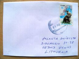 Postal Used Cover Sent  To Lithuania,  Fauna Animal Ano Chino Lunar Rabbit China Year Astrology - Storia Postale