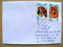 Postal Used Cover Sent  To Lithuania,  Fauna Animal Dogs Chien  Perros De Raza - Lettres & Documents