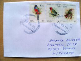 Postal Used Cover Sent  To Lithuania,  Fauna Animal Birds Oiseaux - Lettres & Documents