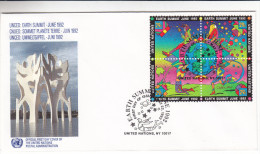 Nations Unies - New York - Sommet Planète Terre - Lettre De 1992 - Covers & Documents