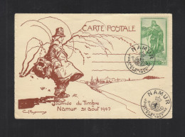Carte Postale Namur Jurnee De Timbre 1947 - Briefe U. Dokumente