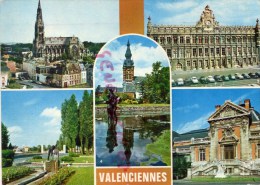 59 - VALENCIENNES - BASILIQUE DU SAINT CORDON- HOTEL DE VILLE- EGLISE ST MICHEL- MUSEE -FLORALIES-1966 - Valenciennes