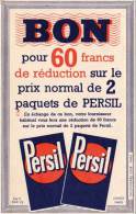 Persil (lessive) – Bon Pour 60 Francs De Réduction … (savonneries Lever) - Publicité