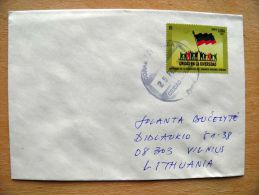 Postal Used Cover Sent  To Lithuania,  2012 Flag Africa Congress - Storia Postale