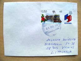 Postal Used Cover Sent  To Lithuania,  2004 Expo - Cartas & Documentos