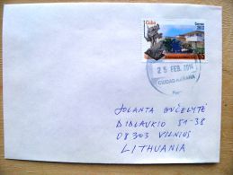 Postal Used Cover Sent To Lithuania,  2012 Defensa Civil - Cartas & Documentos