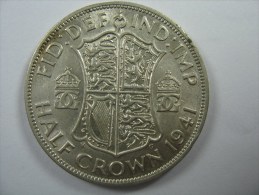 UK GREAT BRITAIN  HALF CROWN 1941 SILVER - K. 1/2 Crown